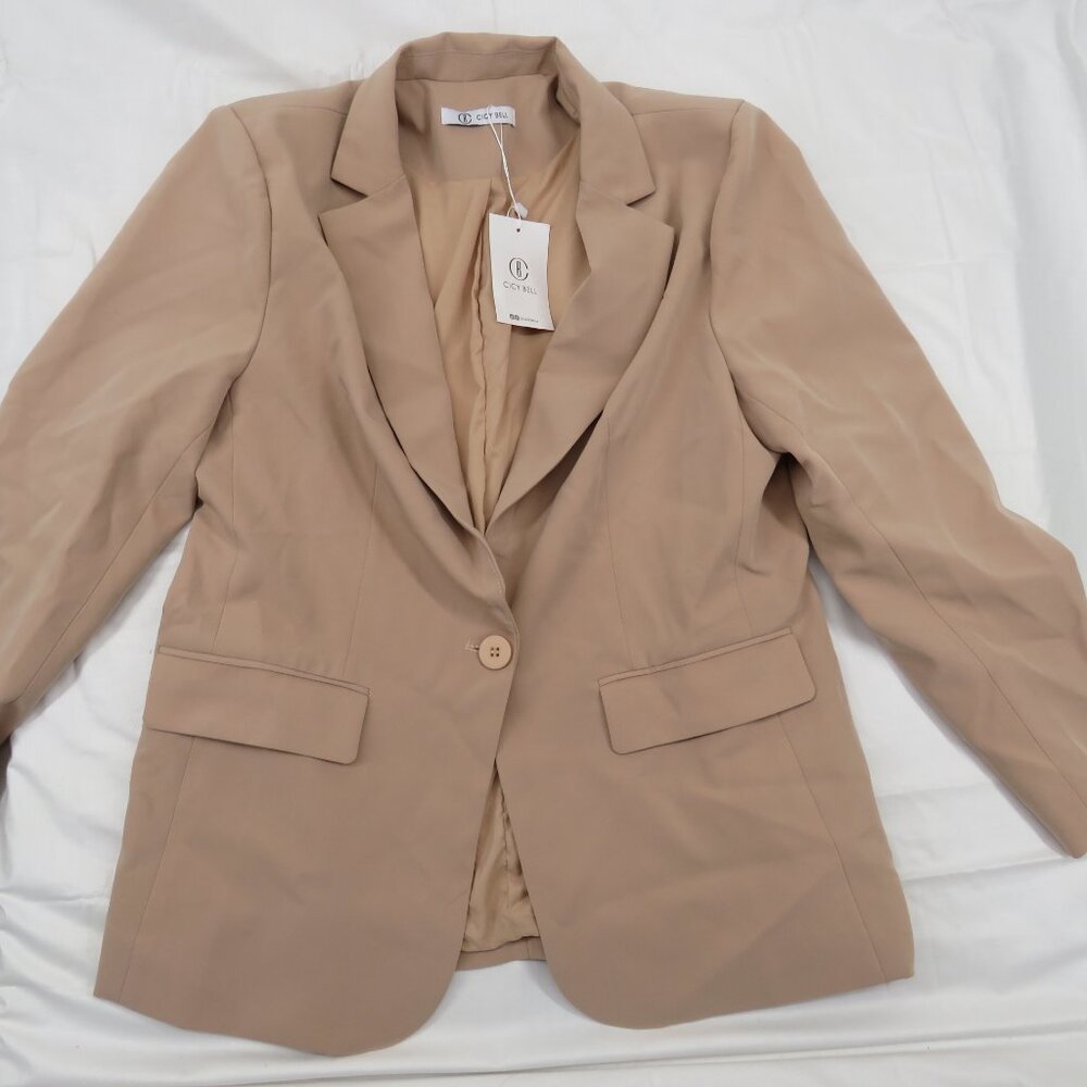 ✨ CICY BELL | Khaki Oversized Blazer Jacket | XL ✨